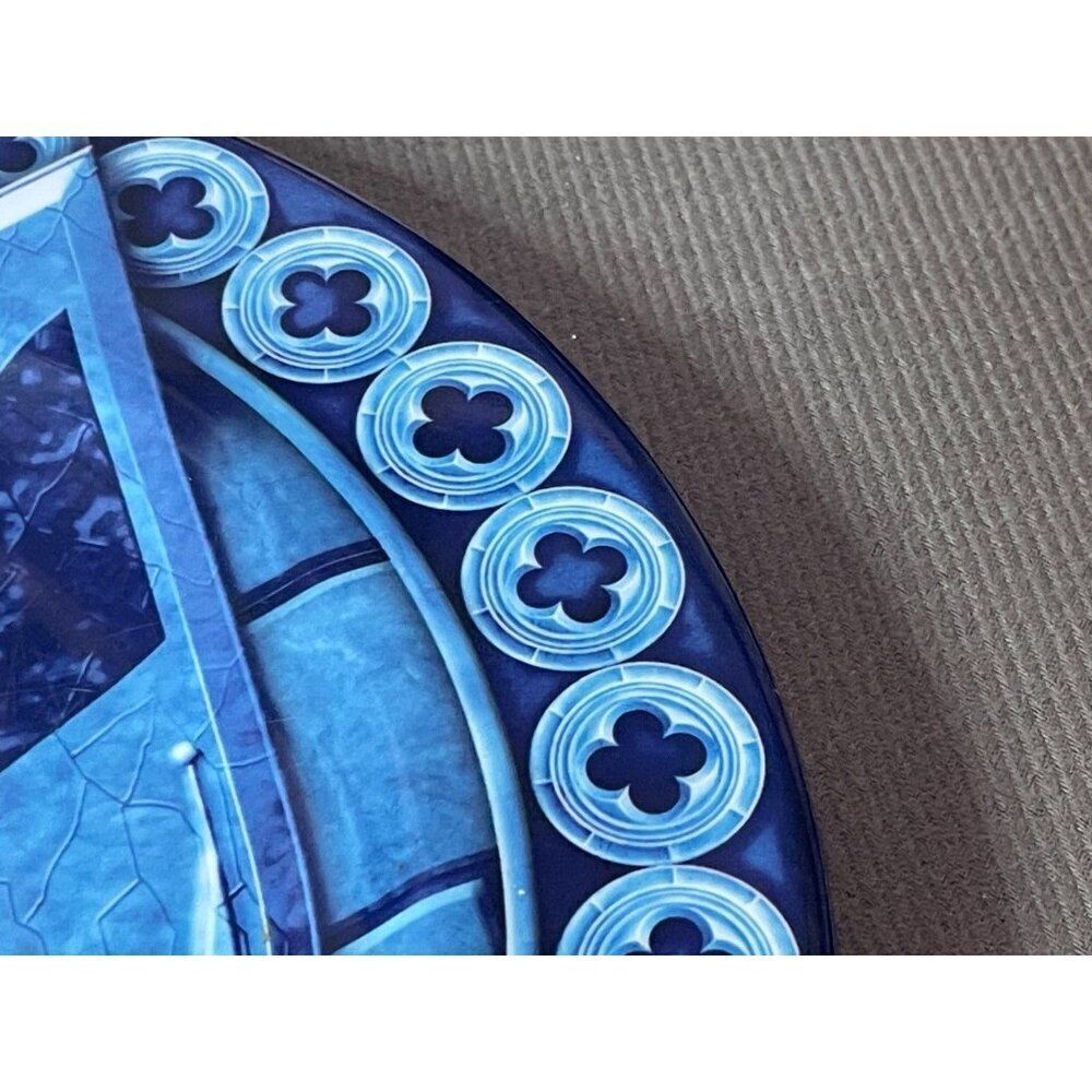 Disney Park Malamine Cinderella Castle Blue 11" Rim Dinner Plate Blue - Picture 3 of 8